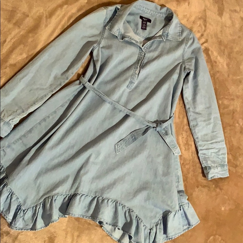 Jean dress long sleeves for girls10-11